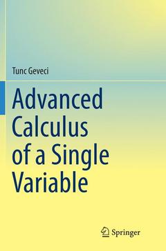 Couverture de l’ouvrage Advanced Calculus of a Single Variable