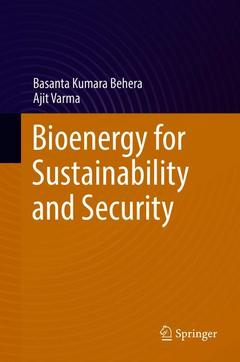 Couverture de l’ouvrage Bioenergy for Sustainability and Security 