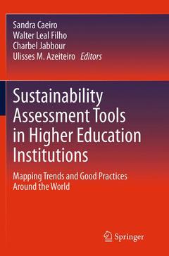 Couverture de l’ouvrage Sustainability Assessment Tools in Higher Education Institutions
