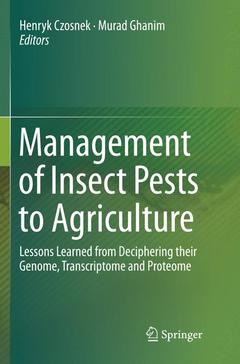 Couverture de l’ouvrage Management of Insect Pests to Agriculture