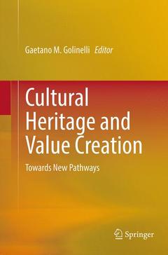 Cover of the book Cultural Heritage and Value Creation