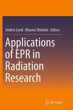 Couverture de l’ouvrage Applications of EPR in Radiation Research