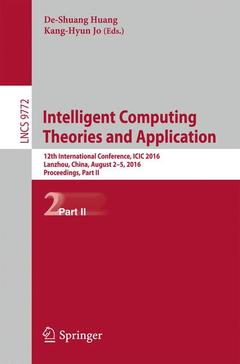 Cover of the book Intelligent Computing Theories and Application