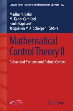 Couverture de l’ouvrage Mathematical Control Theory II