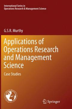 Couverture de l’ouvrage Applications of Operations Research and Management Science