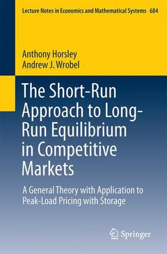 Couverture de l’ouvrage The Short-Run Approach to Long-Run Equilibrium in Competitive Markets