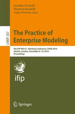 Couverture de l’ouvrage The Practice of Enterprise Modeling 