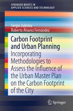 Couverture de l’ouvrage Carbon Footprint and Urban Planning