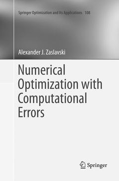 Couverture de l’ouvrage Numerical Optimization with Computational Errors