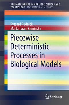 Couverture de l’ouvrage Piecewise Deterministic Processes in Biological Models