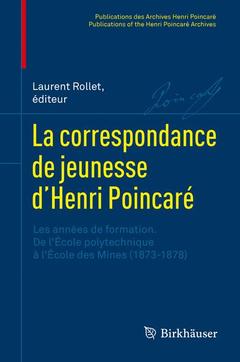Couverture de l’ouvrage La correspondance de jeunesse d'Henri Poincaré