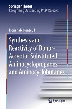 Couverture de l’ouvrage Synthesis and Reactivity of Donor-Acceptor Substituted Aminocyclopropanes and Aminocyclobutanes