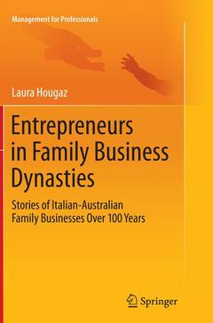 Couverture de l’ouvrage Entrepreneurs in Family Business Dynasties