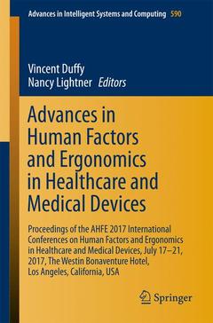 Couverture de l’ouvrage Advances in Human Factors and Ergonomics in Healthcare and Medical Devices