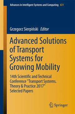 Cover of the book Advanced Solutions of Transport Systems for Growing Mobility