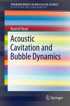 Couverture de l’ouvrage Acoustic Cavitation and Bubble Dynamics