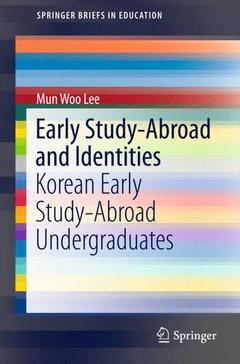 Couverture de l’ouvrage Early Study-Abroad and Identities