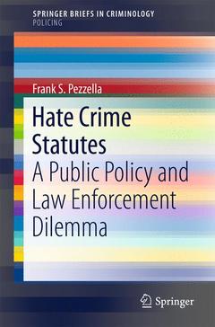 Couverture de l’ouvrage Hate Crime Statutes