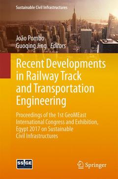 Couverture de l’ouvrage Recent Developments in Railway Track and Transportation Engineering