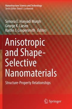 Couverture de l’ouvrage Anisotropic and Shape-Selective Nanomaterials