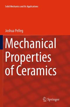 Couverture de l’ouvrage Mechanical Properties of Ceramics
