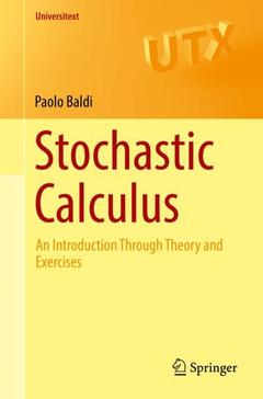 Couverture de l’ouvrage Stochastic Calculus