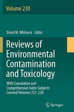 Couverture de l’ouvrage Reviews of Environmental Contamination and Toxicology volume