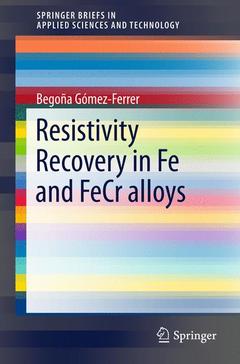 Couverture de l’ouvrage Resistivity Recovery in Fe and FeCr alloys