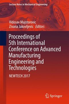 Couverture de l’ouvrage Proceedings of 5th International Conference on Advanced Manufacturing Engineering and Technologies