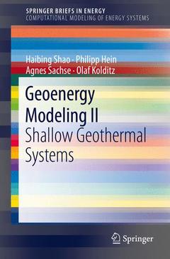 Couverture de l’ouvrage Geoenergy Modeling II