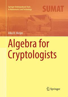 Couverture de l’ouvrage Algebra for Cryptologists