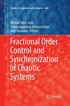 Couverture de l’ouvrage Fractional Order Control and Synchronization of Chaotic Systems