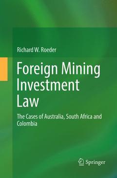 Cover of the book Foreign Mining Investment Law