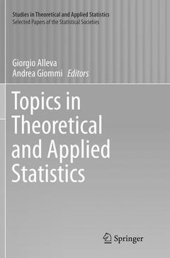 Couverture de l’ouvrage Topics in Theoretical and Applied Statistics