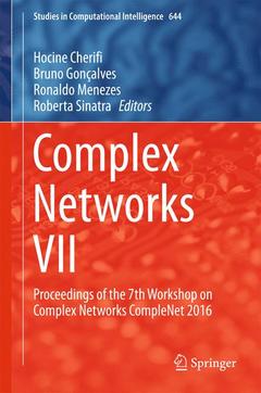 Couverture de l’ouvrage Complex Networks VII