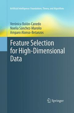 Couverture de l’ouvrage Feature Selection for High-Dimensional Data
