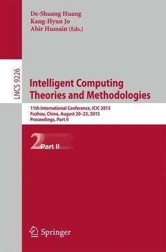 Couverture de l’ouvrage Intelligent Computing Theories and Methodologies