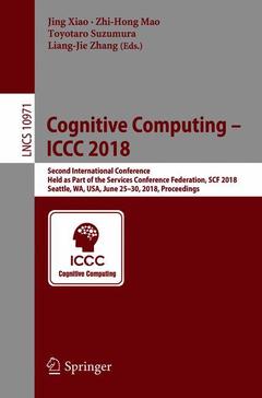 Couverture de l’ouvrage Cognitive Computing - ICCC 2018