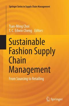 Couverture de l’ouvrage Sustainable Fashion Supply Chain Management