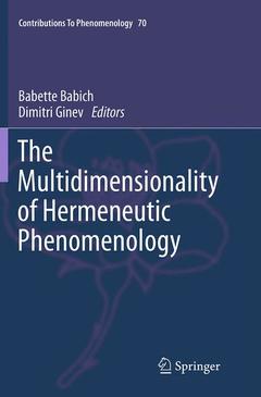 Cover of the book The Multidimensionality of Hermeneutic Phenomenology