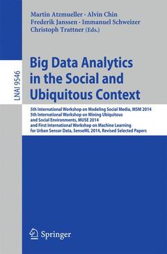 Couverture de l’ouvrage Big Data Analytics in the Social and Ubiquitous Context
