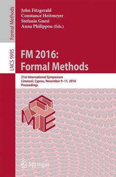 Couverture de l’ouvrage FM 2016: Formal Methods