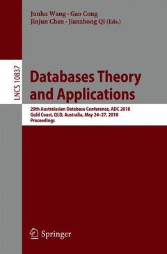 Couverture de l’ouvrage Databases Theory and Applications