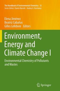 Couverture de l’ouvrage Environment, Energy and Climate Change I