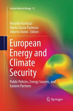 Couverture de l’ouvrage European Energy and Climate Security