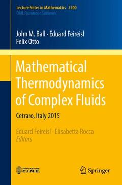 Couverture de l’ouvrage Mathematical Thermodynamics of Complex Fluids