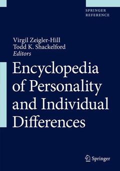 Couverture de l’ouvrage Encyclopedia of Personality and Individual Differences