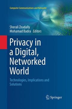 Couverture de l’ouvrage Privacy in a Digital, Networked World