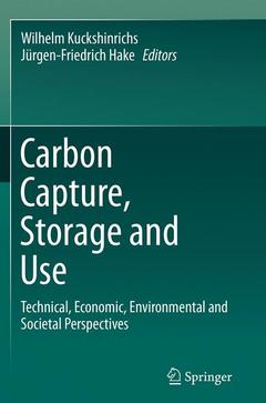 Couverture de l’ouvrage Carbon Capture, Storage and Use