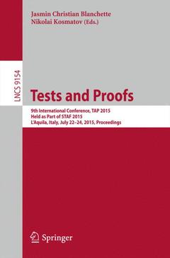 Couverture de l’ouvrage Tests and Proofs